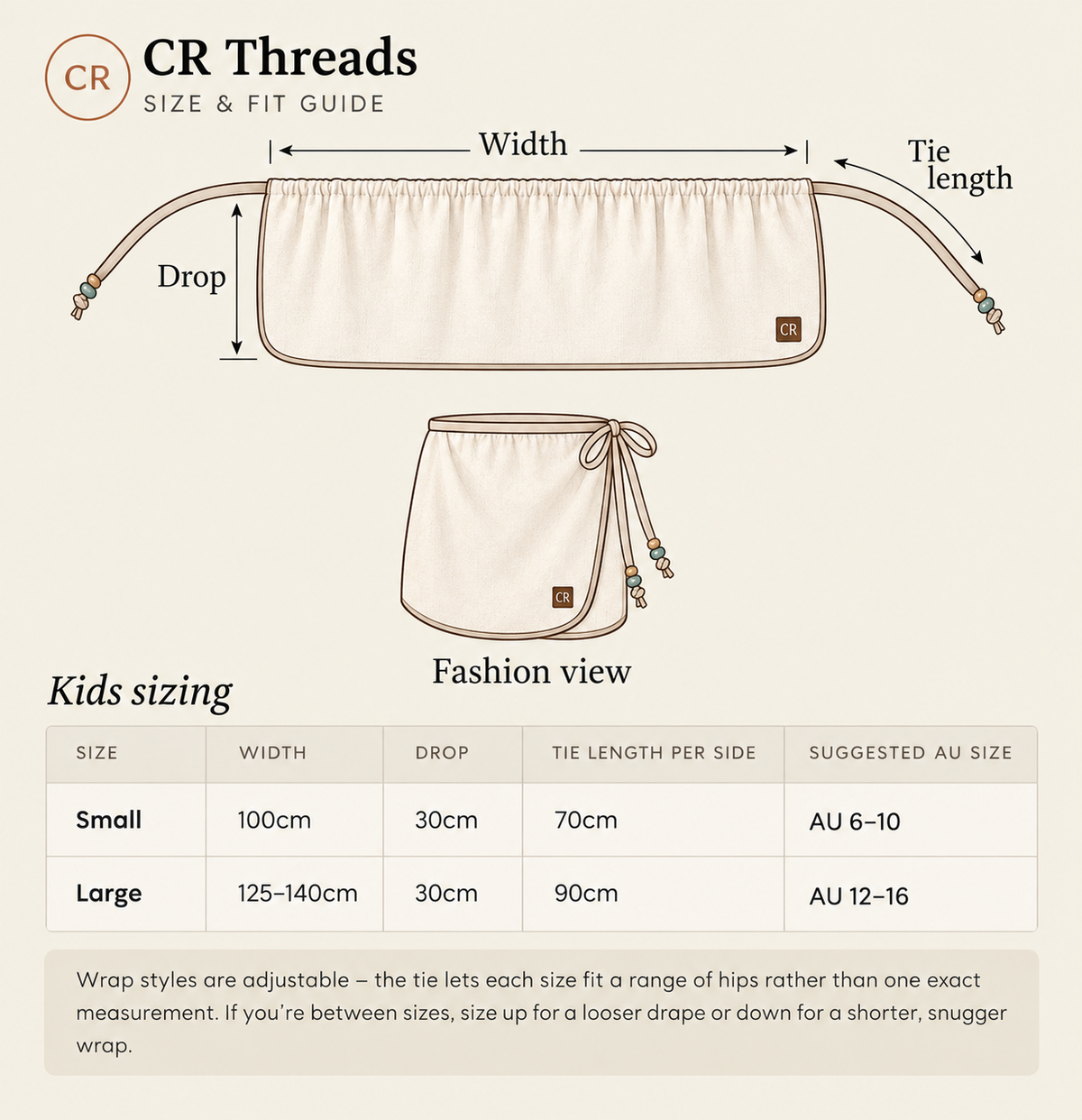 Kids Small Signature Towel Skirt